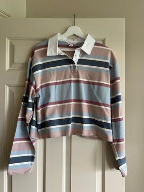 cropped rugby shirt